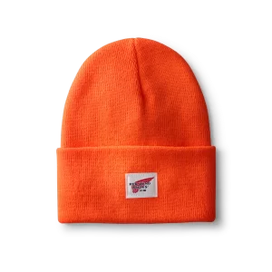 Logo Knit Beanie Hat  Unisex Knit Watch Hat in Orange