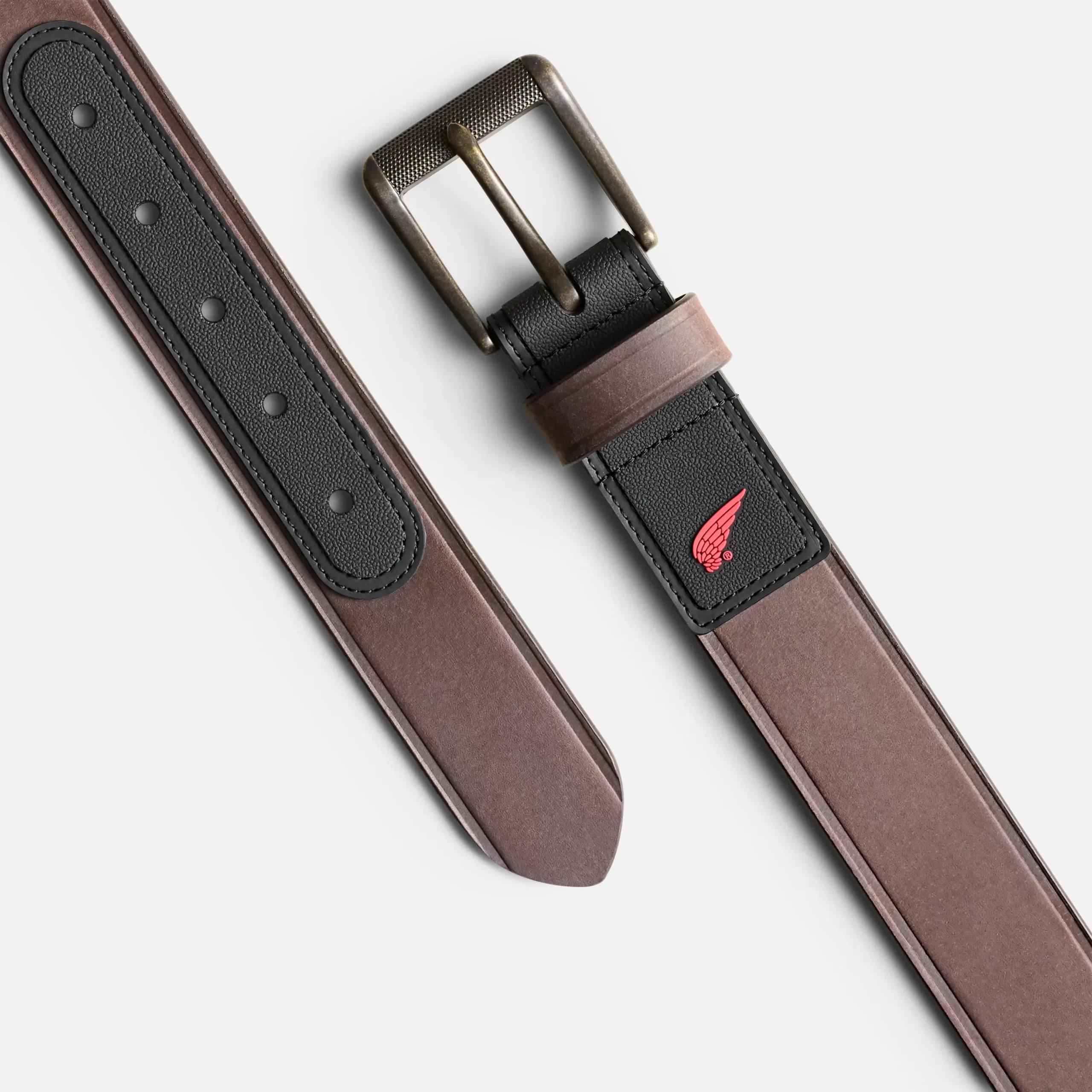 Heavy Duty Work Leather Belt Men's Leather Belt in Brown - Image 3