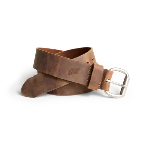 Roller Bar Leather Belt  Red Wing Leather Belt with Roller Bar in Brown