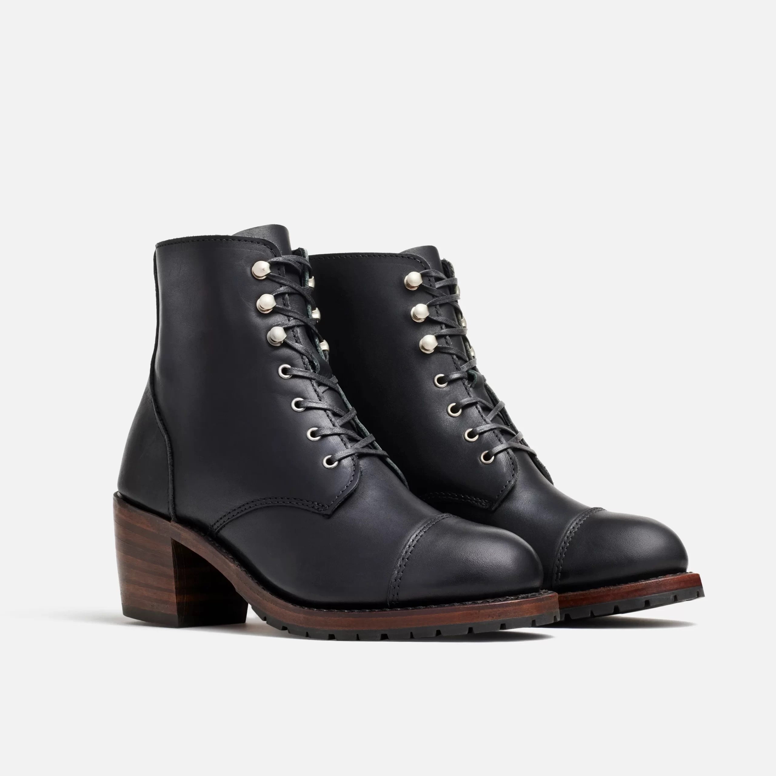 Eileen Women's Heeled Boot in Black Boundary - Image 3