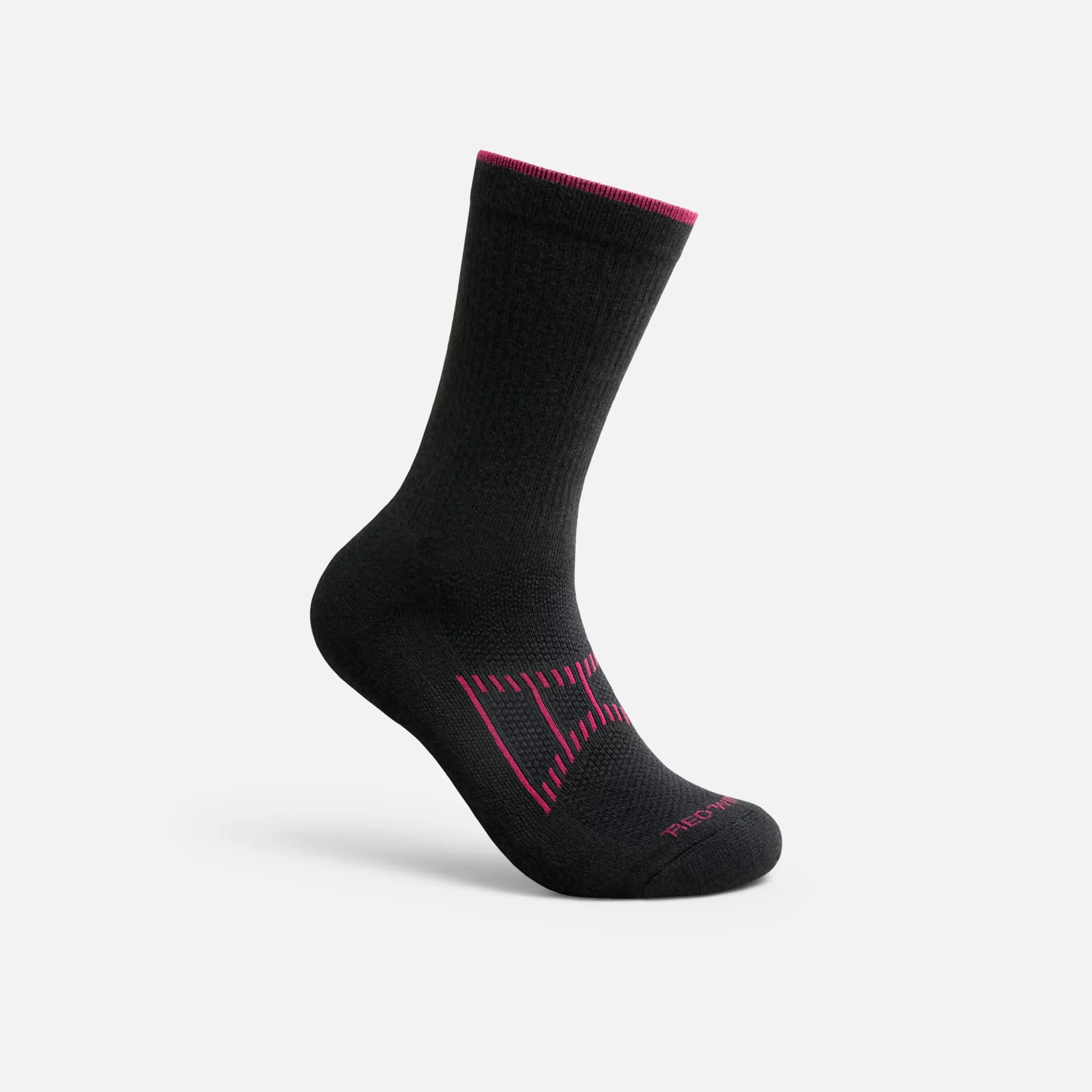 Performance Work Women's Light Weight Crew Unisex CoolMax® Blend Crew Sock in Black - Image 2