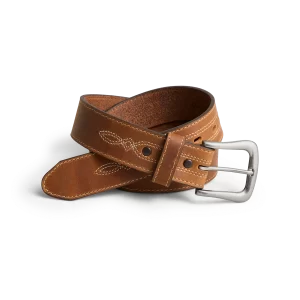 Western Leather Belt  Men's Belt in Brown Western Leather