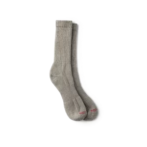 Premium Work Medium Weight Crew  Unisex Merino Wool Blend Crew Sock in Taupe