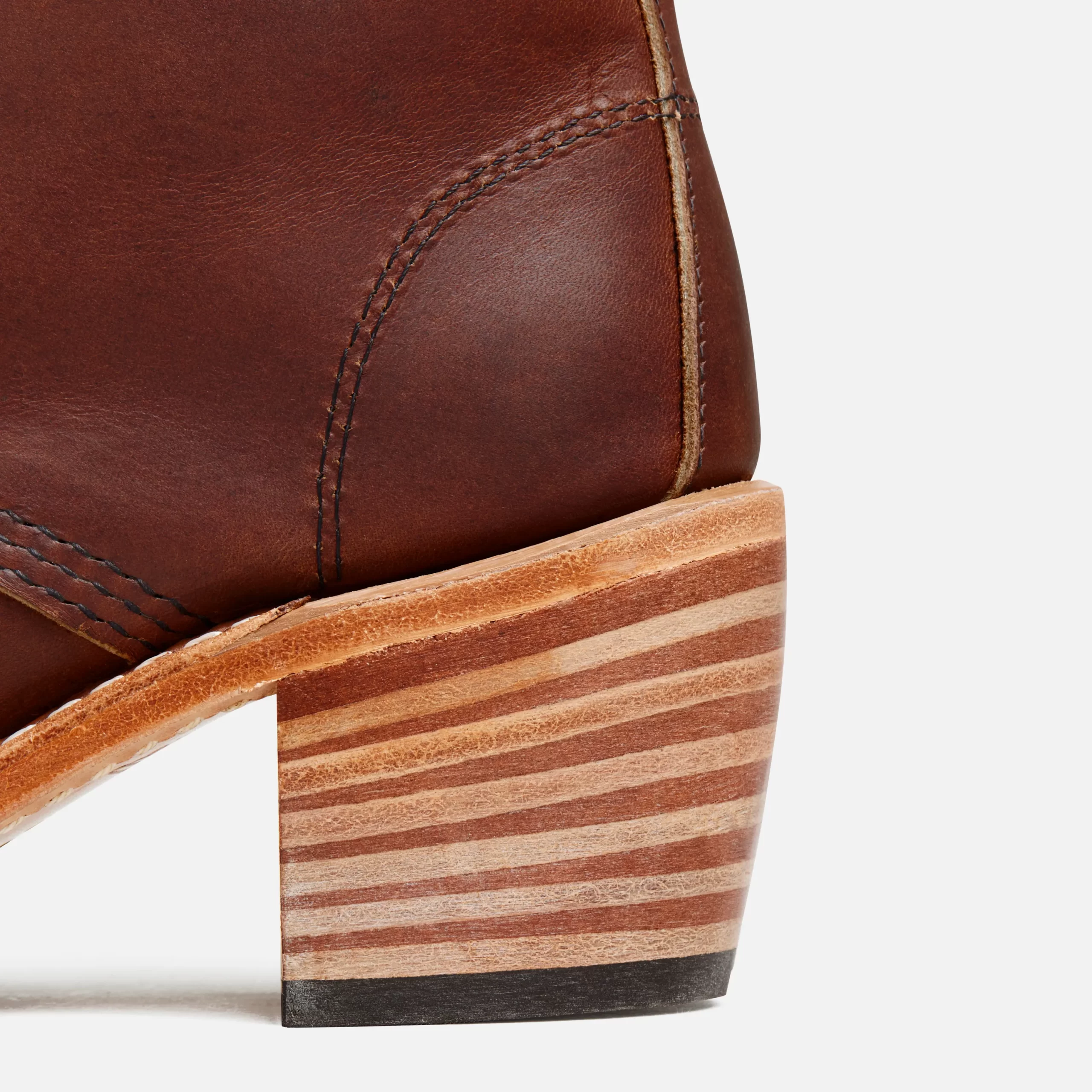 Clara Women's Heeled Boot in Amber Harness Leather - Image 8